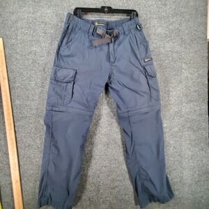 BC Clothing Cargo Pants Mens M x 30 Convertible Blue Zip Off Belted Outdoor BC